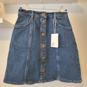 NWT & Other Stories Denim Skirt with flower buttons